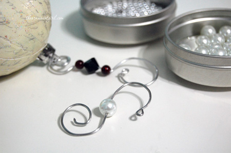 beaded wire ornament hooks