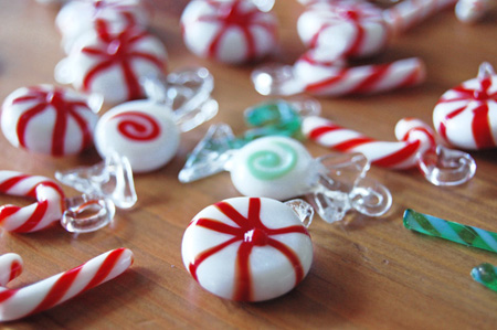 attach charms to quilted ornaments