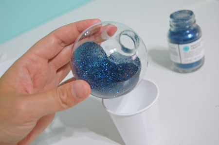 glitter christmas ornaments