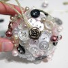 shabby button christmas ornament