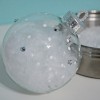 snow and rhinestone christmas ornament