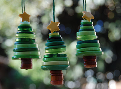 button Christmas tree ornaments
