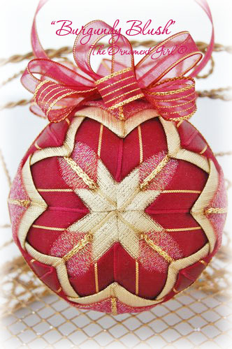 Burgundy Blush Christmas Ornament