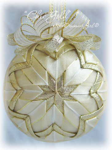 Chic Gold Christmas Ornament