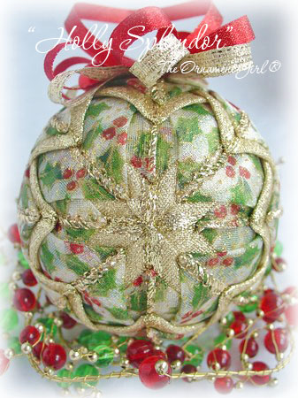 Holly Splendor Christmas Ornament