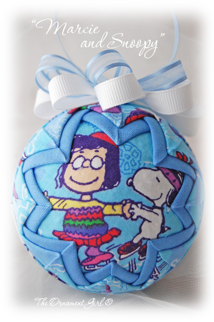 Marcie and Snoopy Christmas Ornament