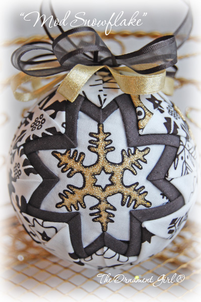 White Mod Snowflake Christmas Ornament