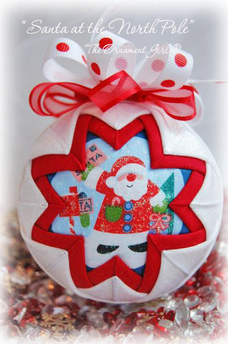 Santa at The Noth Pole Christmas Ornament