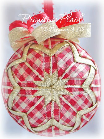 Primitive Plaid Ornament