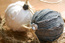 Thumbnail image for how to make rag ball christmas ornaments | DIY