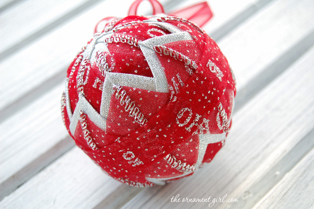 Red and Silver Christmas Ball