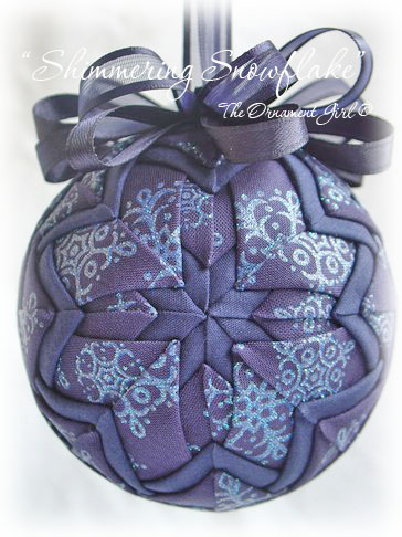 Blue Shimmering Snowflake Christmas Ornament
