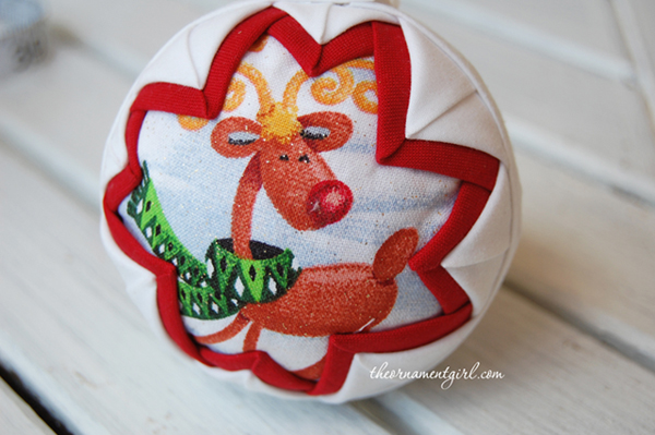 quilted ornament pattern snow globe