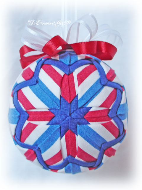Summer Stripe Patriotic Ornament