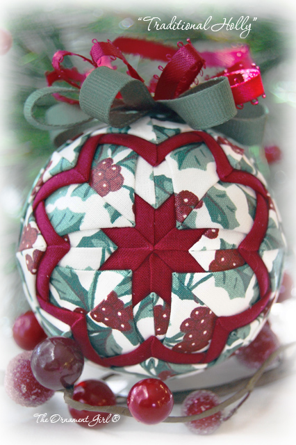 Traditional Holly Christmas Tree Ornament
