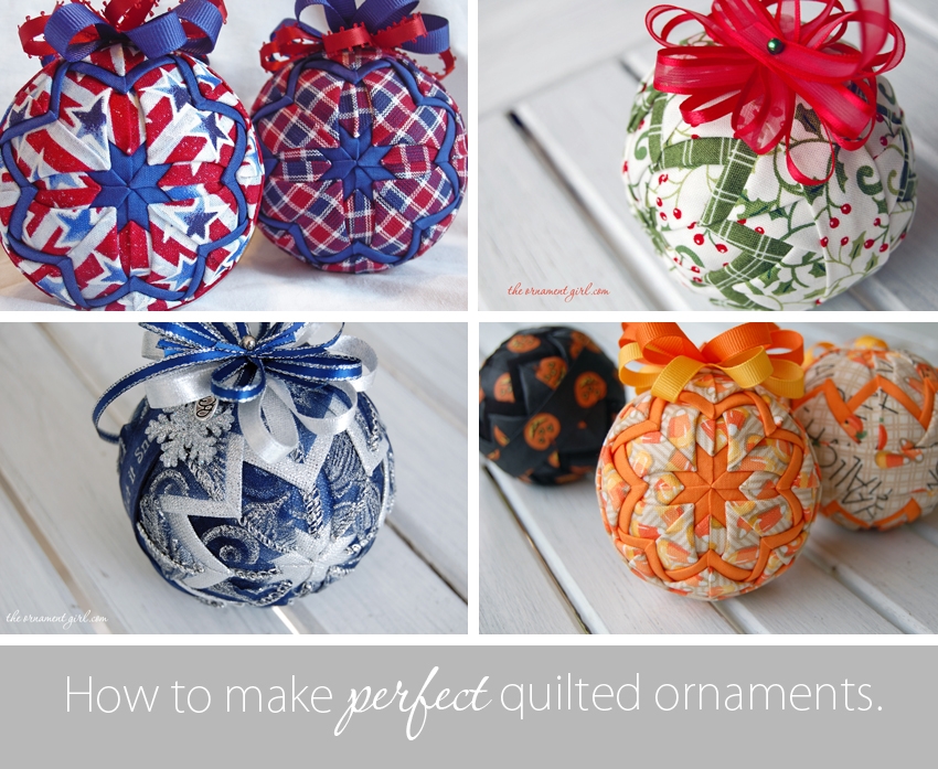 Quilted Ball Ornament Pattern E Book No Sew Learn To Use Both Ribbon AND Fabric The