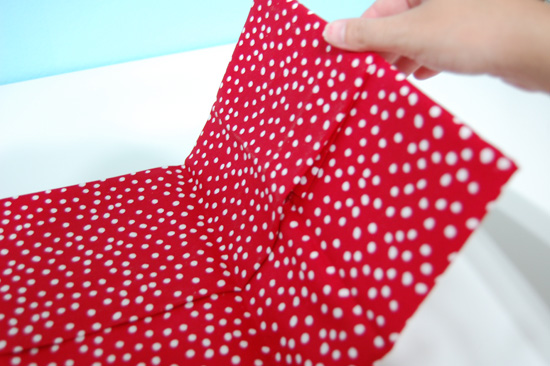 folding the fabric