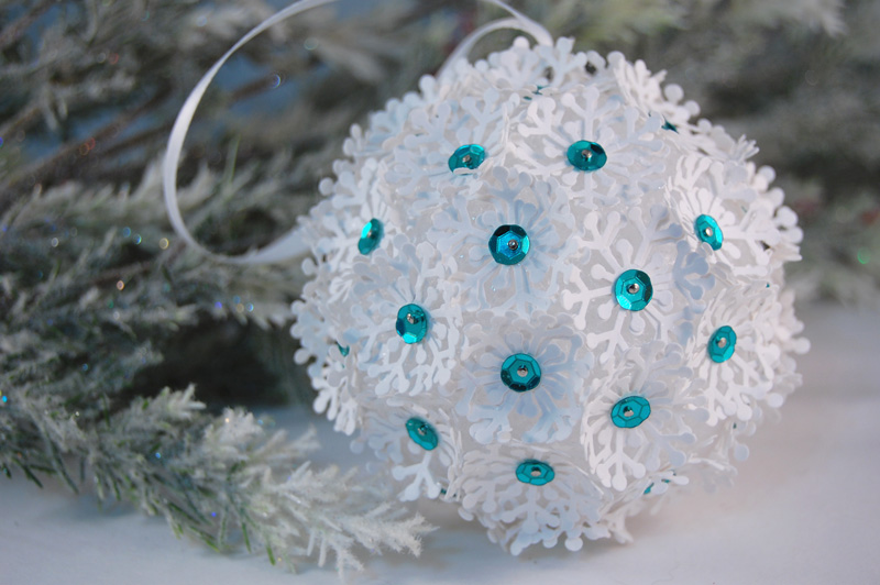 paper snowflake pomander ornament ball