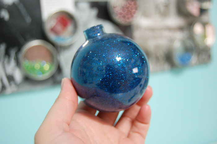 glitter glass ornament