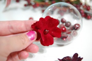 sew bead in center of flower
