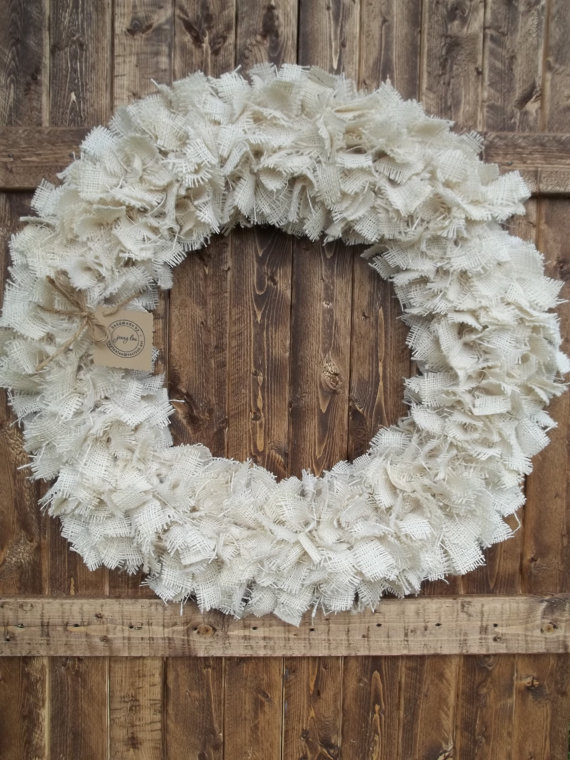 burlap christmas wreath