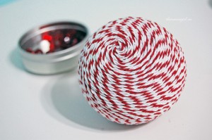 cover styrofoam ball with braided trim