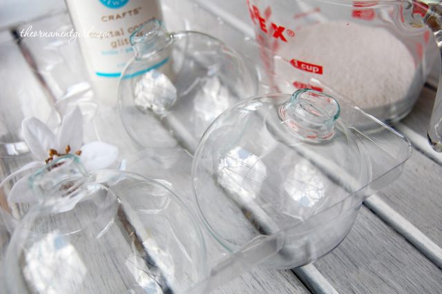 clear glass ornaments
