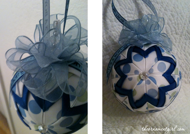 its a boy baby quilted christmas ornament