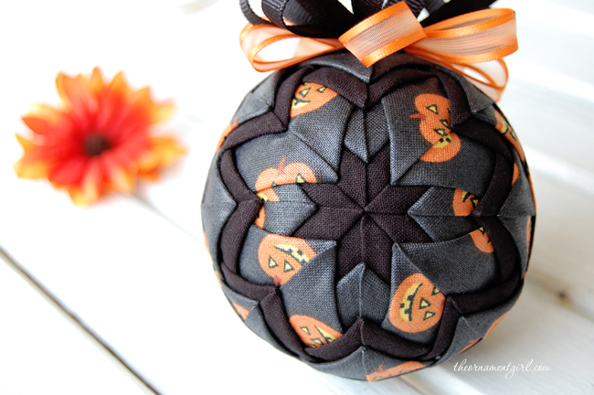halloween ornament craft kit with Boo fabric