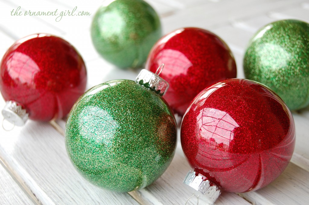 glitter ornaments using clear plastic bulbs – The Ornament Girl