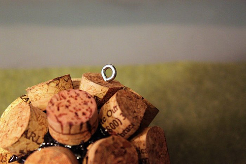 wine cork ornament ball