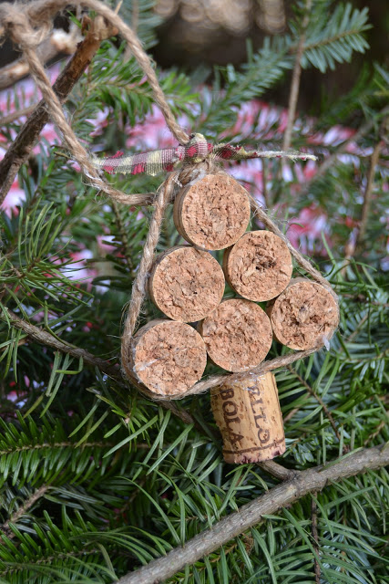 wine cork tree ornament