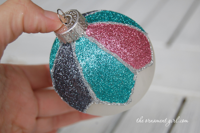 glitter christmas ornament craft