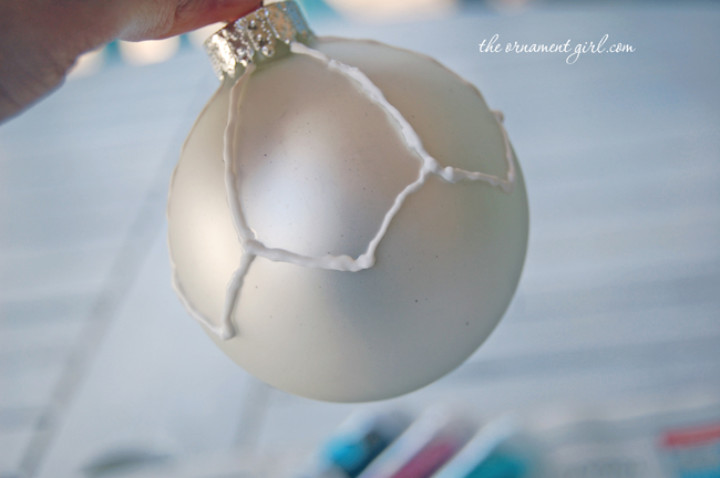 glue on glass christmas ornament ball