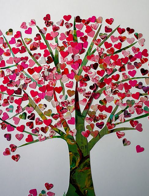 fun fabric heart tree