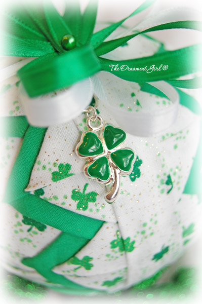lucky charm quilted fabric ornament
