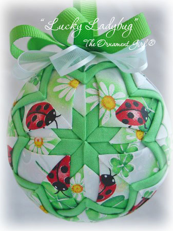 lucky ladybug st. patty's day quilted ball