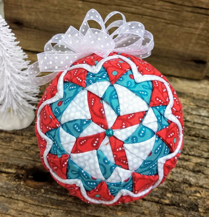Red & Turquoise Spinner Quilt Block Ornament – The Ornament Girl
