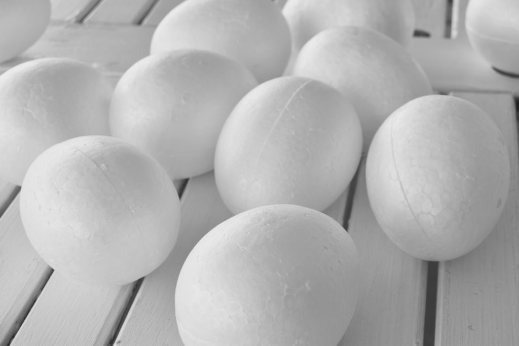 Smooth Foam Egg SMALL Approx 3 Inch The Ornament Girl's Market