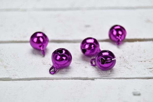 Shiny Purple Jingle Bells – 5 Count – The Ornament Girl's Market