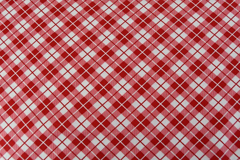 Moda Cherry Red Picnic Basket Plaid Orchard Fabric – By the Quarter ...