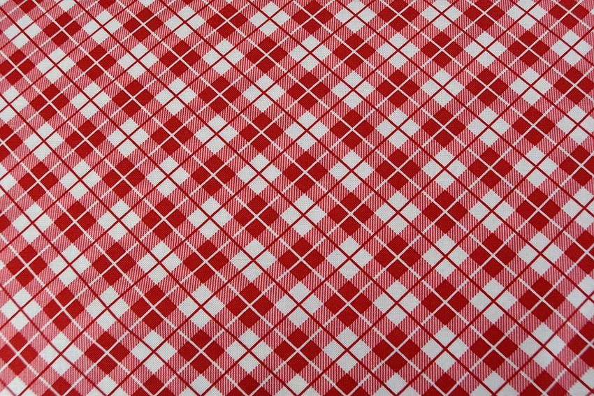 Moda Cherry Red Picnic Basket Plaid Orchard Fabric By The Quarter Yard The Ornament Girl S