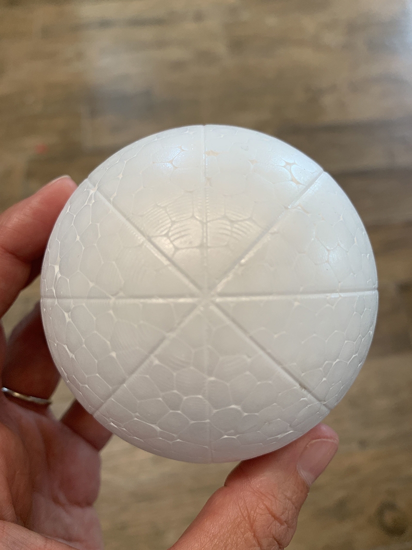 LIMIT 10- Pre-Marked Ball w/ 8 Lines – 3″ Soft Foam – The Ornament