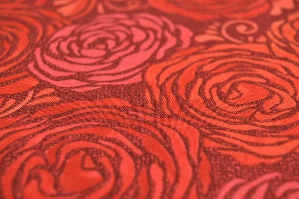 LIMITED QUANTITY LEFT: RJR Glitter Sugarberry Red Rose Fabric - By the Quarter Yard - Image 3