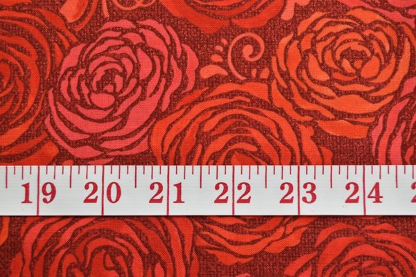 LIMITED QUANTITY LEFT: RJR Glitter Sugarberry Red Rose Fabric - By the Quarter Yard - Image 5