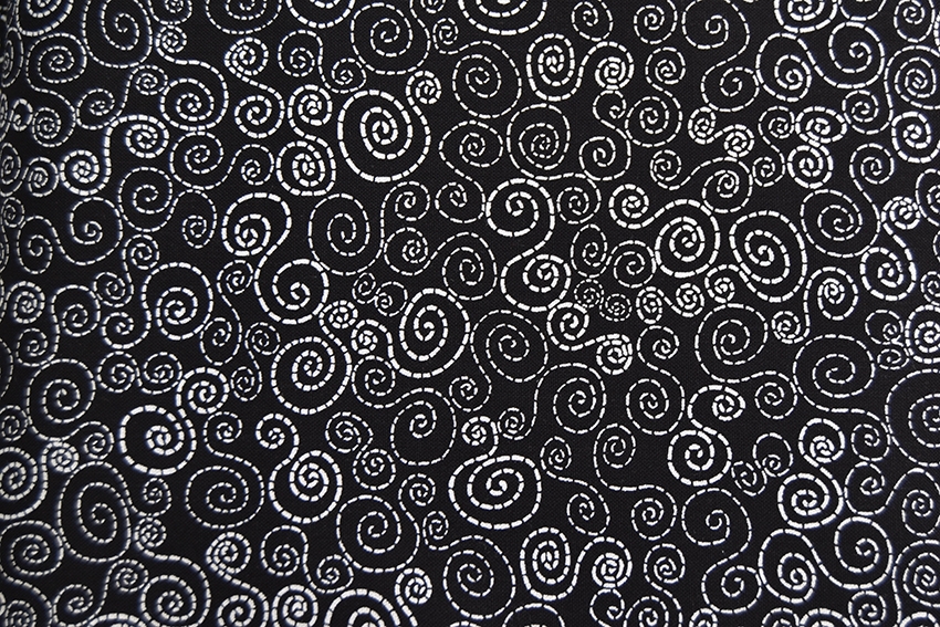 Timeless Treasures Black & White Swirl Fabric - By the Quarter Yard