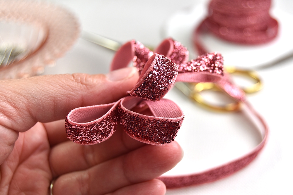 Woven Pink Glitter Ribbon – By the Yard – The Ornament Girl's Market