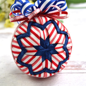 Quilted Ball 'Basic Star' Ornament Pattern e-Book - No Sew - Learn to use both ribbon AND fabric.