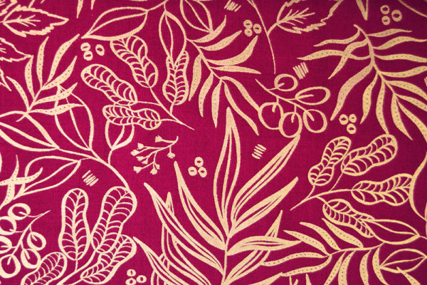 Burgundy Moda Moody Bloom Fabric - By the Quarter Yard - Image 2