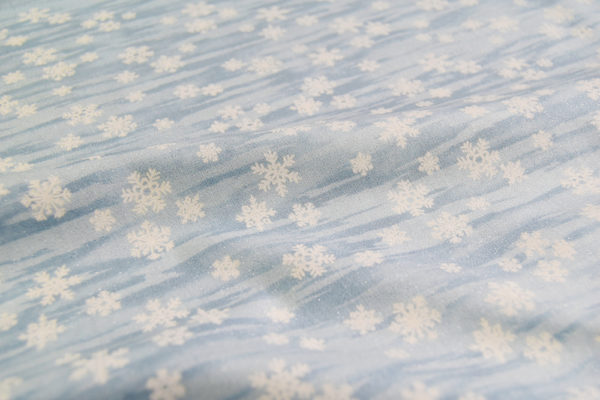 Moda Forest Frost Glitter Fabric - Blue Snowflake - By the Quarter Yard - Image 5